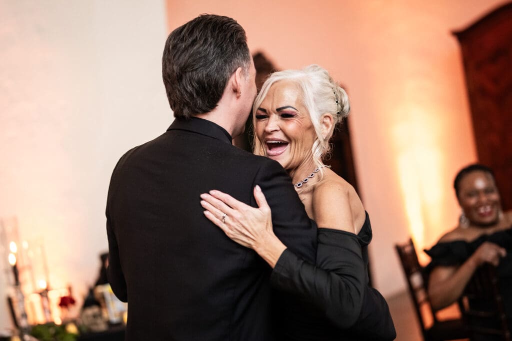 Groom and mother dance