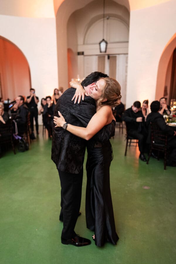 Groom and sister dance
