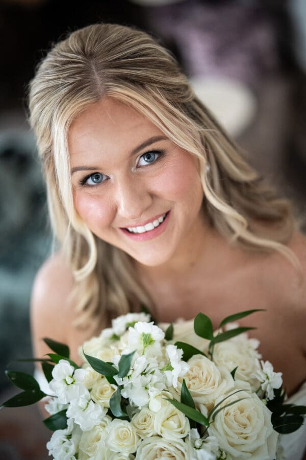 Close-up of bride